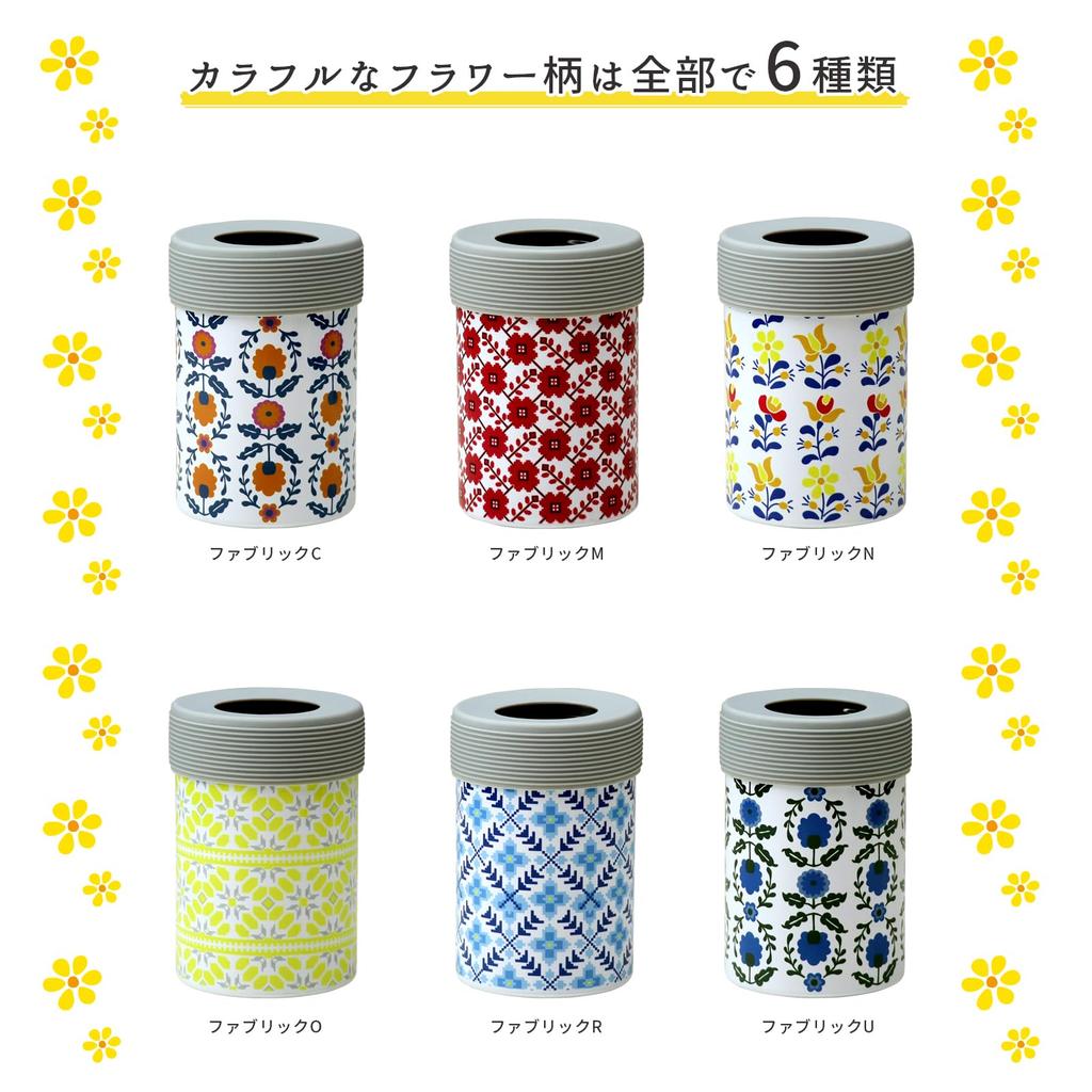 OGURA Can Vacuum Keeps PET Bottles and Tumblers Fabric Holder, 350ml, Insulated, Cold, (N Colorful)