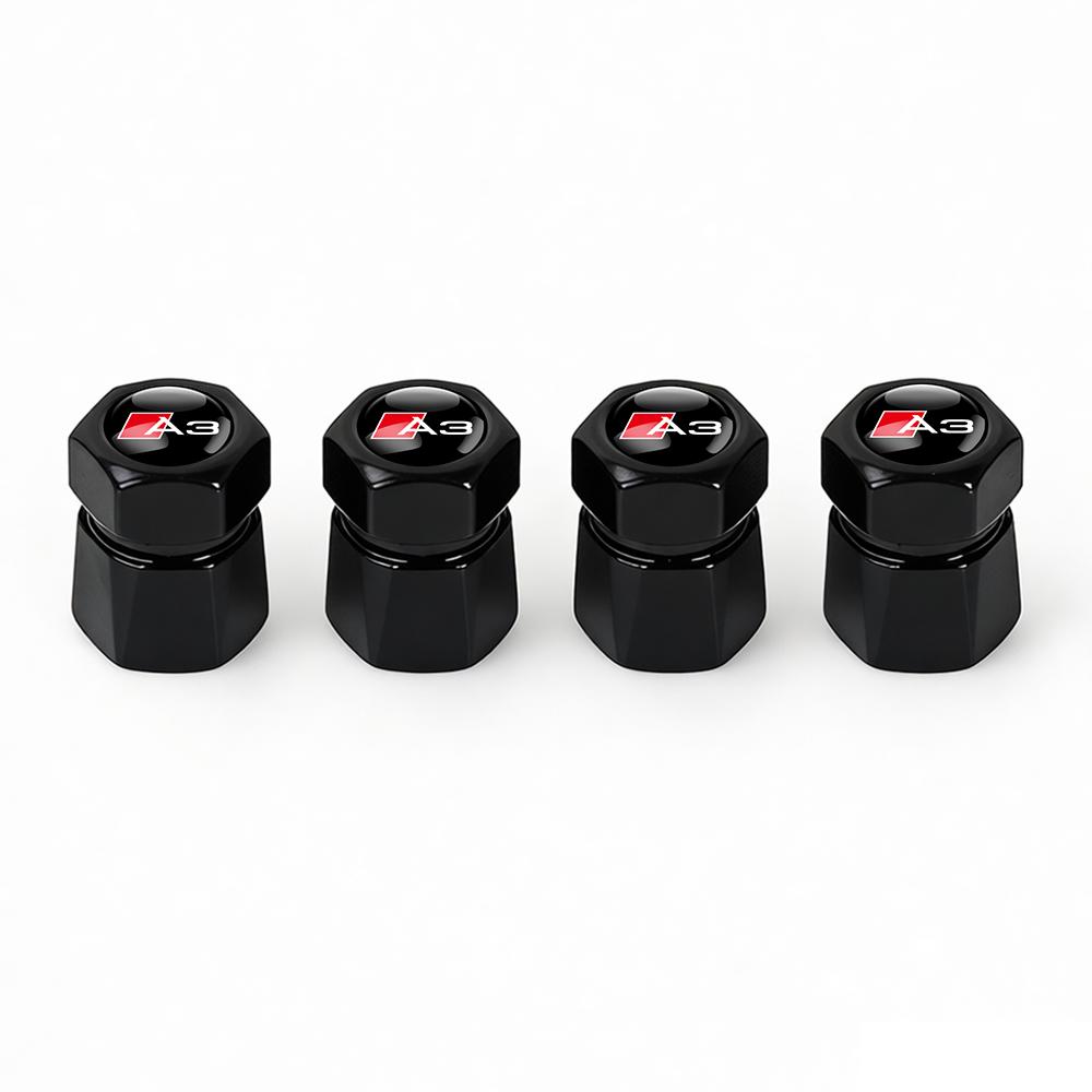 New 4Pcs Aluminum Car Tire Valve Caps Diamond Tyre Valve Airtight Cover Waterproof Dust For T A1 A2 A3 A4 A5 Sline TT Motorcycles