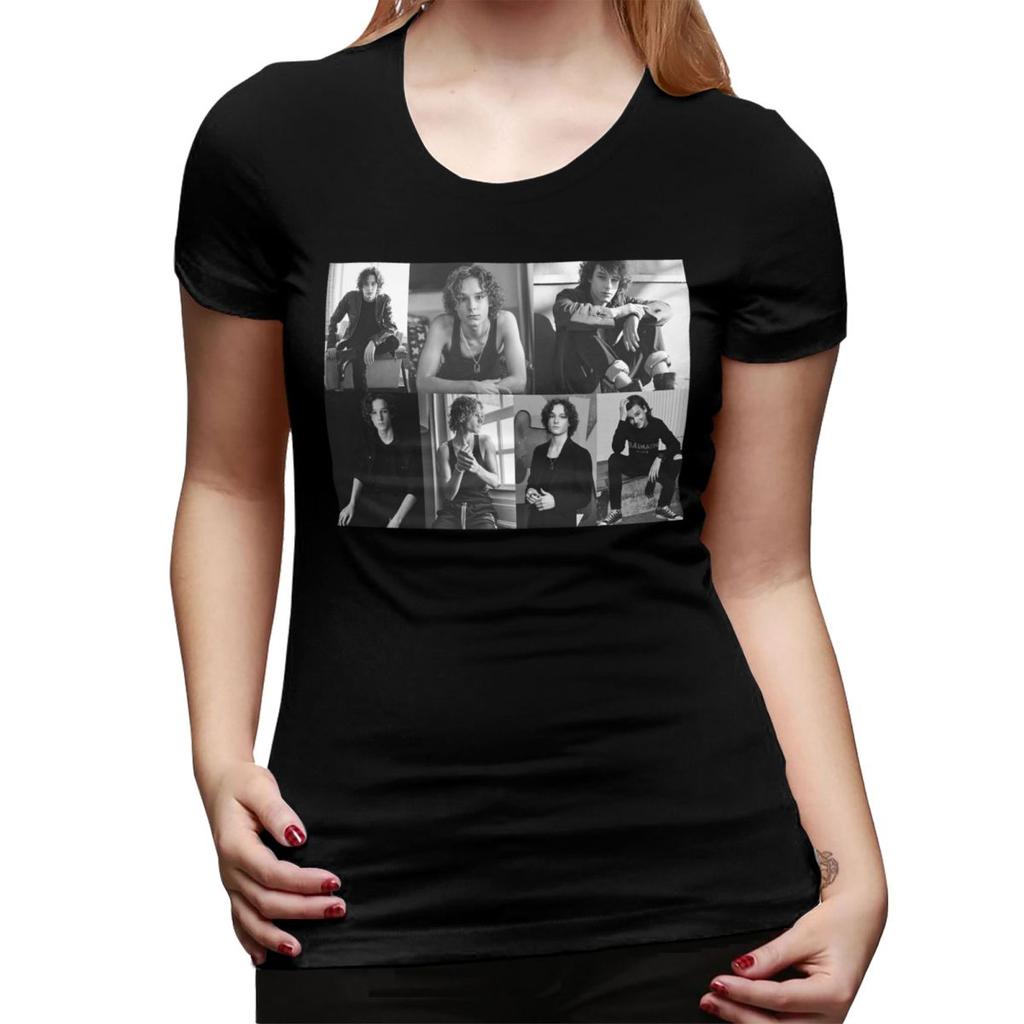 Black And White Mason Thames Collage TShirt for Women Round Neck Streetwear T Shirts Womens Tees Short Summer Clothes Tops