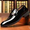 Pointed Toe Dress Shoes for Man Luxury Patent Leather Men Party Wedding Shoes Fashion High Quality Loafers Men Formal Shoes New