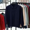 Yalu Men's Casual Long-Sleeve Knitted Polo Shirt