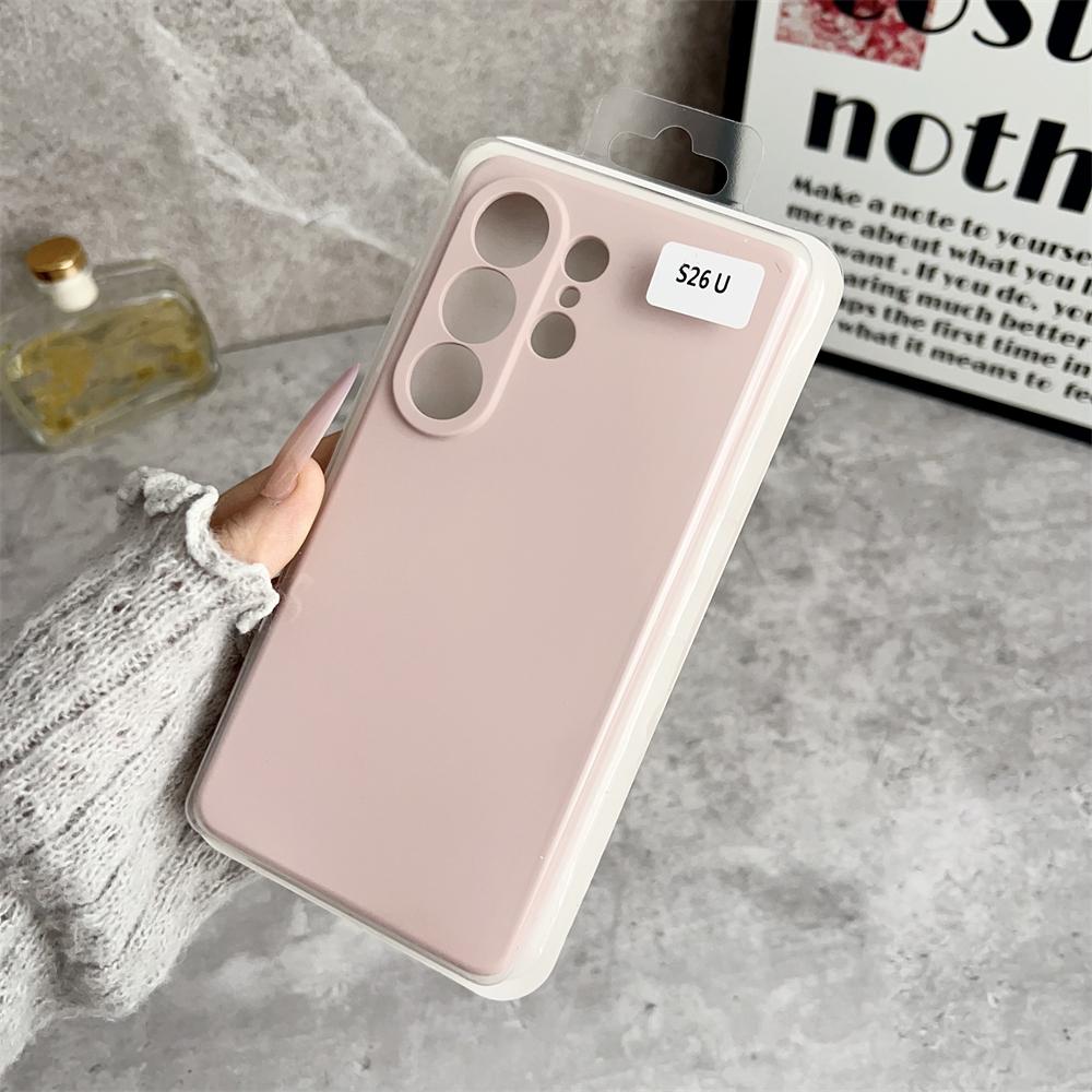 Luxury Original Liquid Silicone 1:1 Phone Case For Samsung Galaxy S23 FE S24 Plus S25 S26 Ultra Anti-drop Protect Cover with box