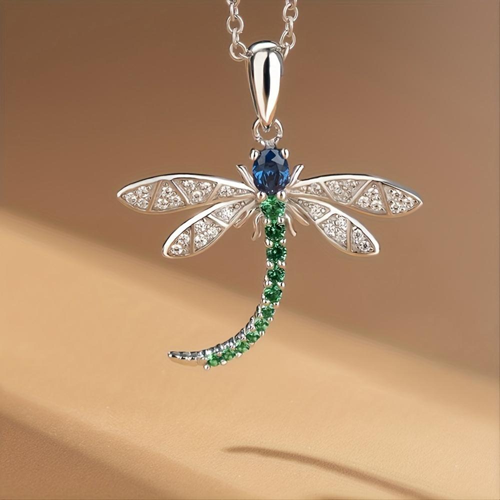 Luxury Geometric Elegant Dragonfly Necklace Women's Wedding Engagement Party Jewelry Accessories