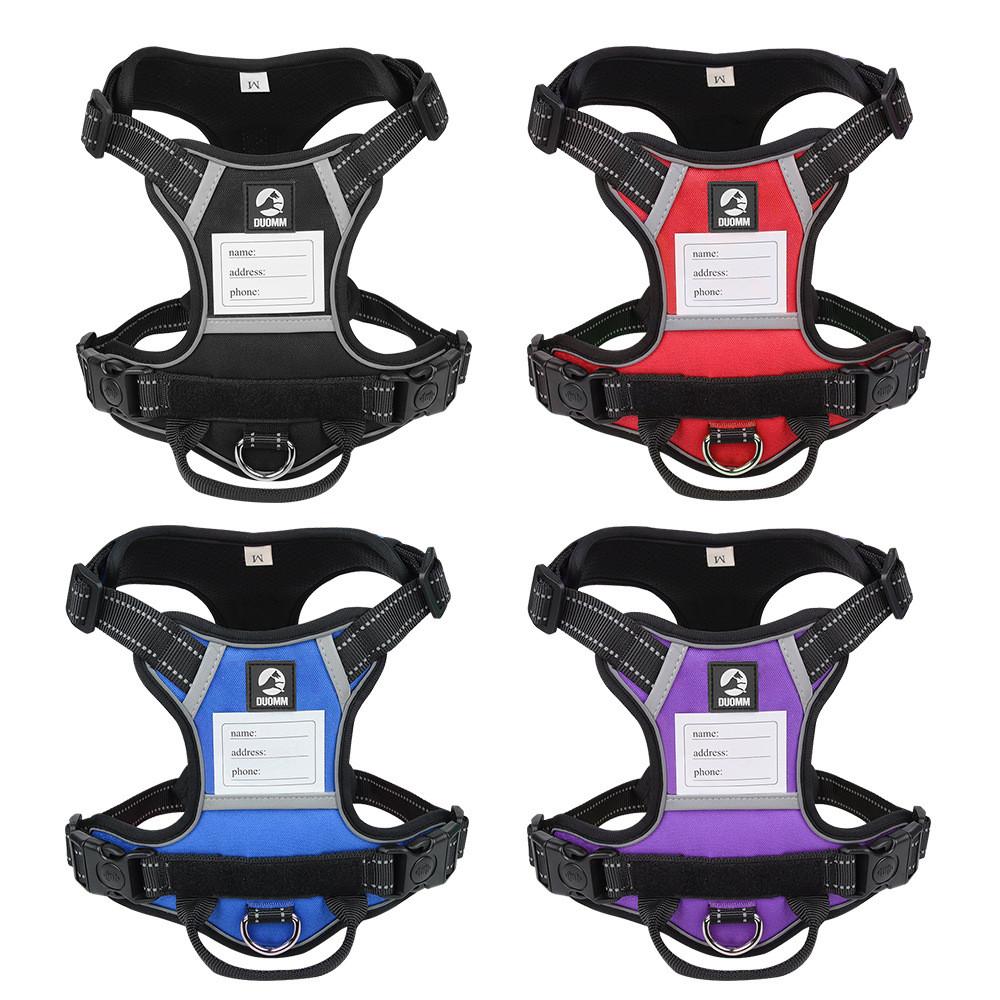 Oxford Fabric Pet Harness With Reflective Features For Safe Night Walks With Dogs