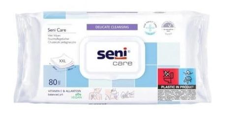 Seni Care Premium Skin Cleansing Wipes, 80 Sheets