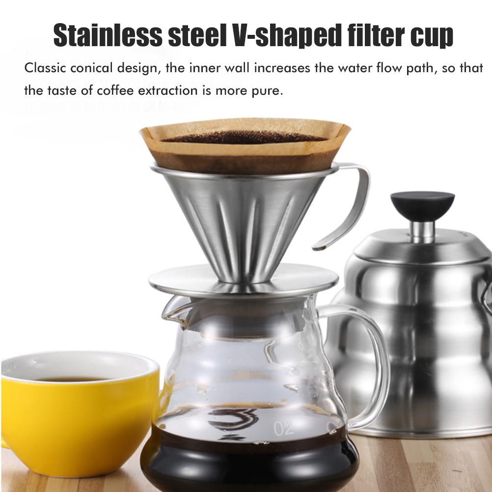 Filtro per Caffè in Acciaio Inossidabile Riutilizzabile Scolafiltro per Caffè Porta Filtro per Caffè