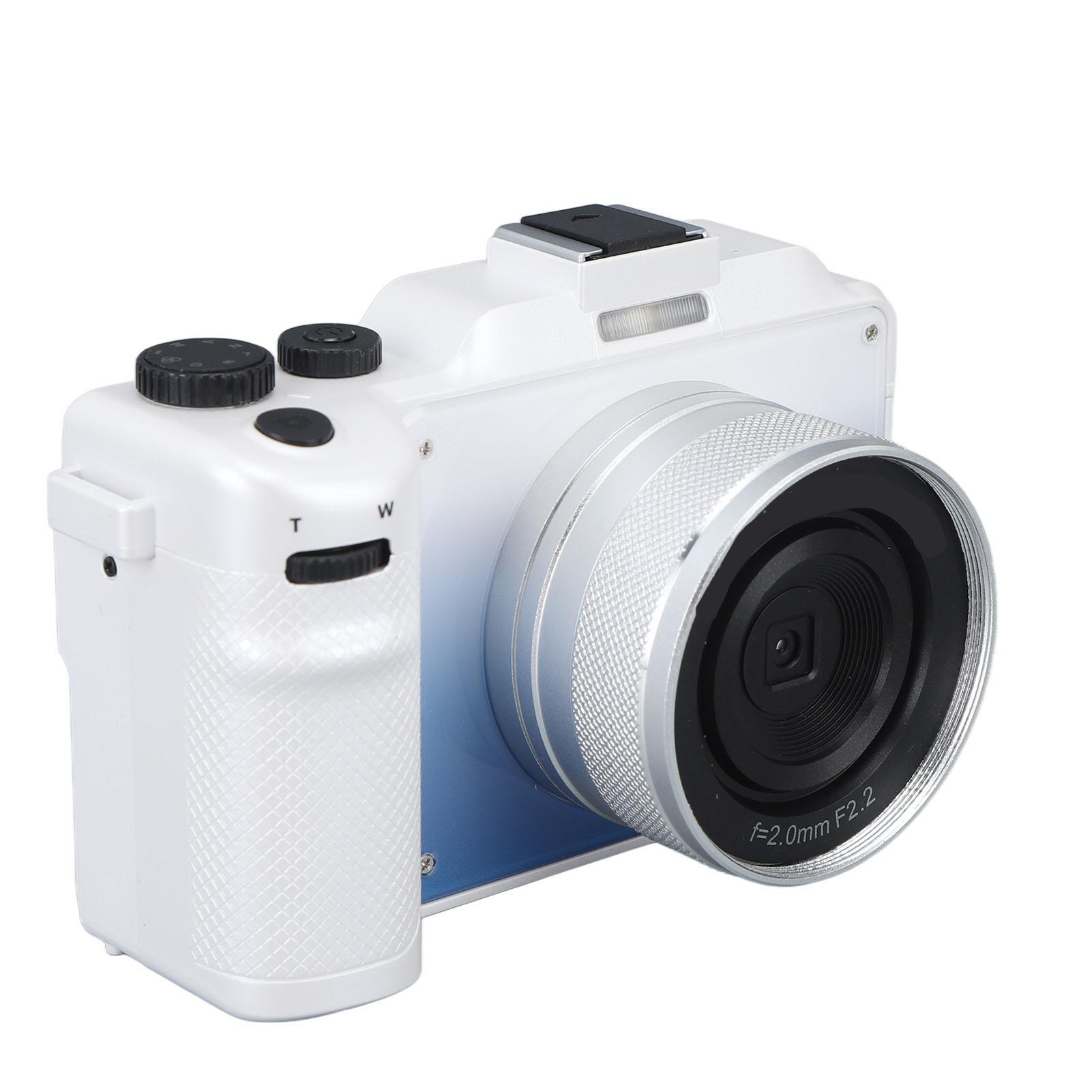 

4K Digital Camera Front Rear Dual Lens 48 Megapixels 18X Autofocus Vlog Camera for Travel Party білий