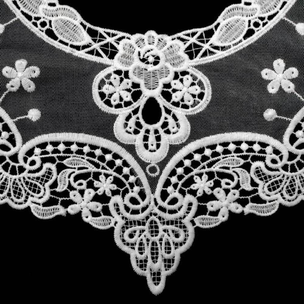 Krajková dutá opalovací šála Vyšívaná večerní plesová pelerína Falešný límec Bandana Foulard Venkovní