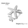 Lemegeton Ocean Star Fish Shell Open Ring Women's Gold Stainless Steel Ring Summer Beach Wind Waterproof Jewelry