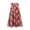 Girls' Summer Floral Print A-line Dress