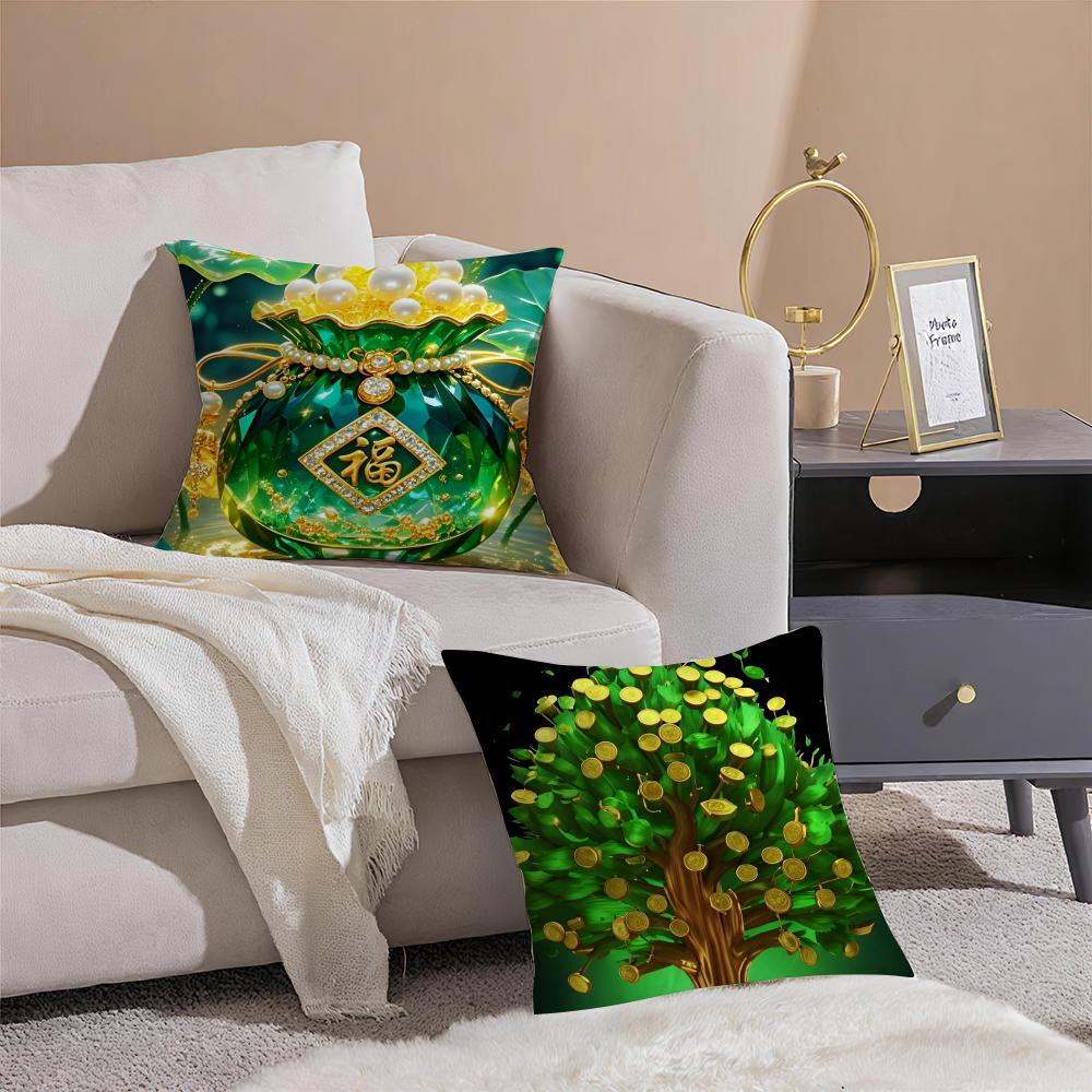 Irish Traditional Holiday Art St Patricks Day Cushion Cover Pillowcase Short Plush Invisible zipper Room Sofa Cushion Cover