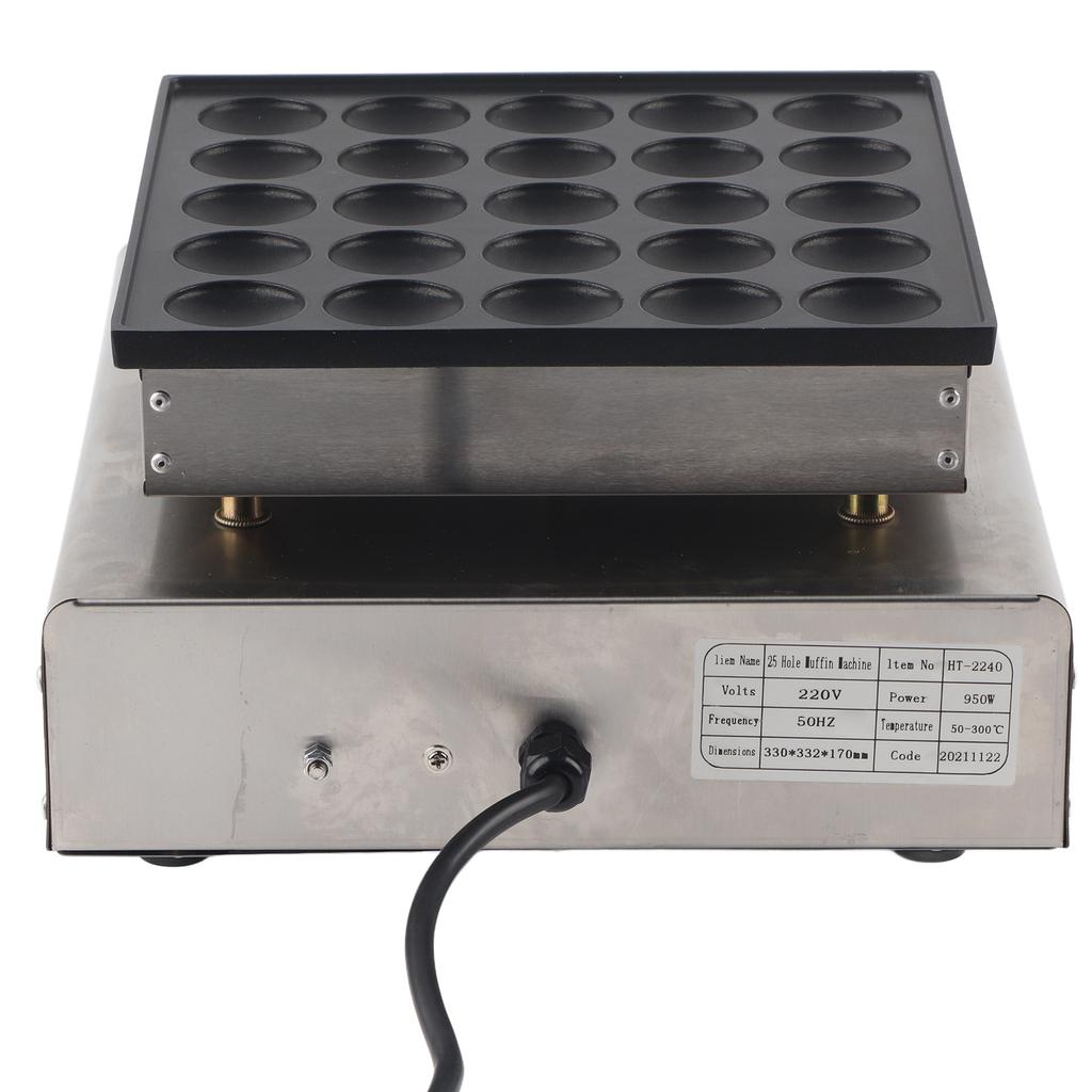 25-Holes 950W Electric Rapid Heating Waffle Maker Muffin Pancake Machine Kitchen ApplianceUK Plug