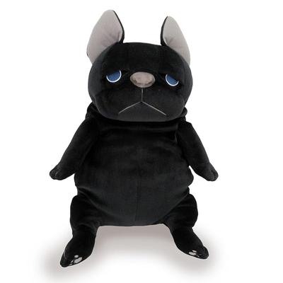Shinada Global Mochi Series Mochiburu Black (L) 22 X 22 X 30cm Plush Bulldog Animal MOBU-0350B
