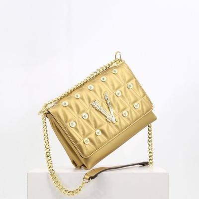 Crossbody Bag Chain Small Square Bag Punk Rivet Texture Shoulder Bag Portable