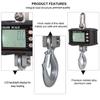 1000kg/ 2204lbs Digital Hanging Scale Portable Heavy Duty Crane Scale LCD Backlight Industrial Hook Scales