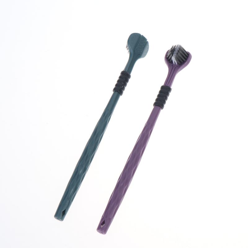 5Pcs Three Sided U Shape Toothbrush With Soft Carbon Gold Bristles Full Wrapped Cleaning Perfect For Daily Oral Care Home Use