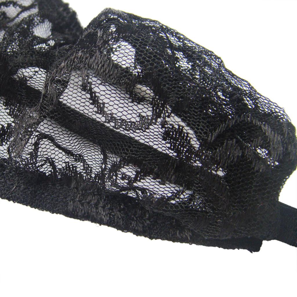 Men's Mini Bow Lace See Through Thong Floral Sissy Pouch Lingerie Underwear