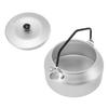Camping-Kessel Leichtgewichtige Aluminiumlegierung Tragbarer Camping-Teekessel Kaffeekanne für Outdoor-Grill Silber