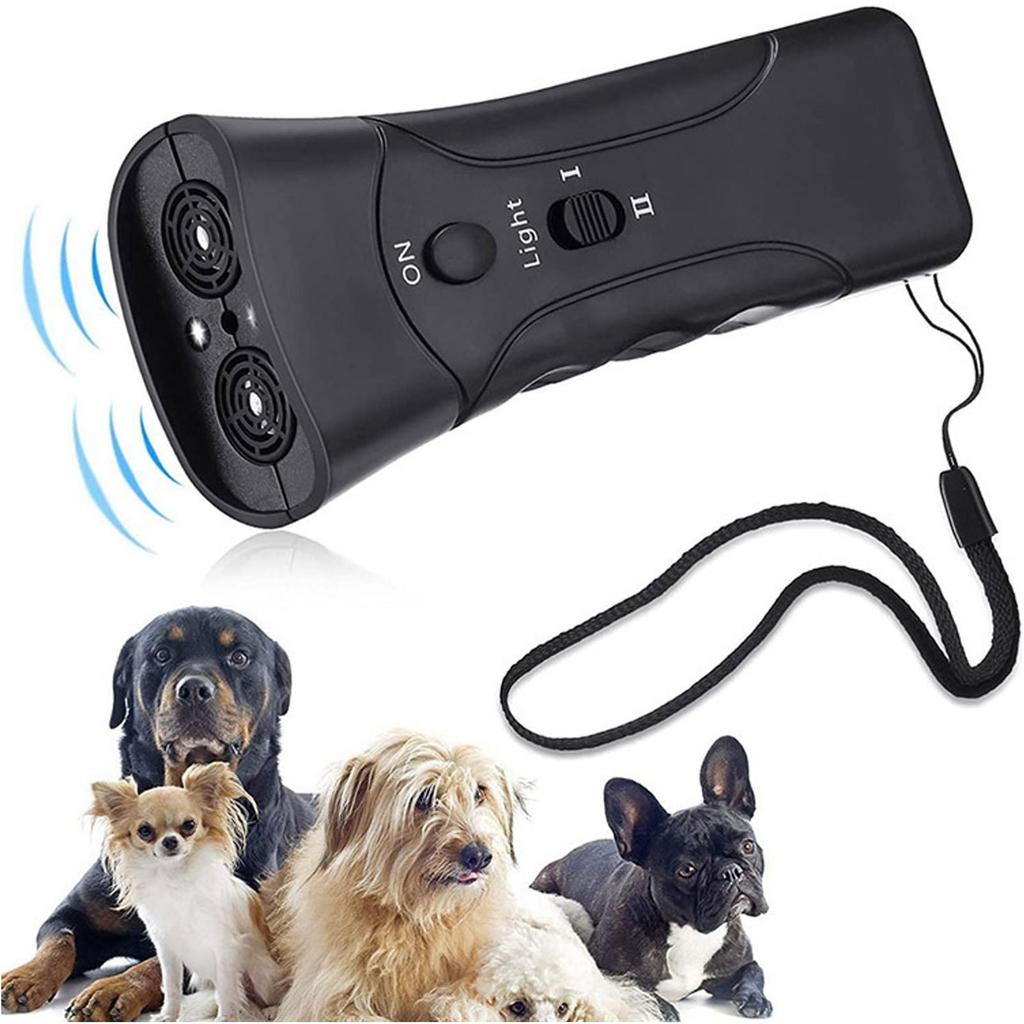 Handheld Ultrasonic Dog Repellent LED Ultrasonic Trainer Ergonomically Designed Handle For A Comfortable Grip
