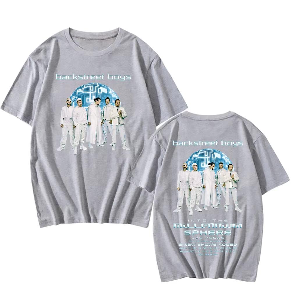Backstreet Boys Into The Millennium Tour 2025 T-shirt Short Sleeve Summer Mens Tshirts Fashion Band Printing T Shirt Women Tees