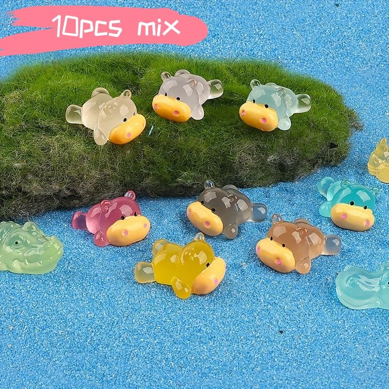 

5 Cute Cartoon Night Lights Hippopotamus Resin DIY Accessories Mini Desktop Resin Home Decoration
