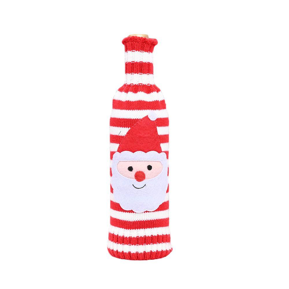 Party Table Decor Xmas Gift Santa Claus Wine Bottle Cover Bottle Dress Up Christmas Ornaments