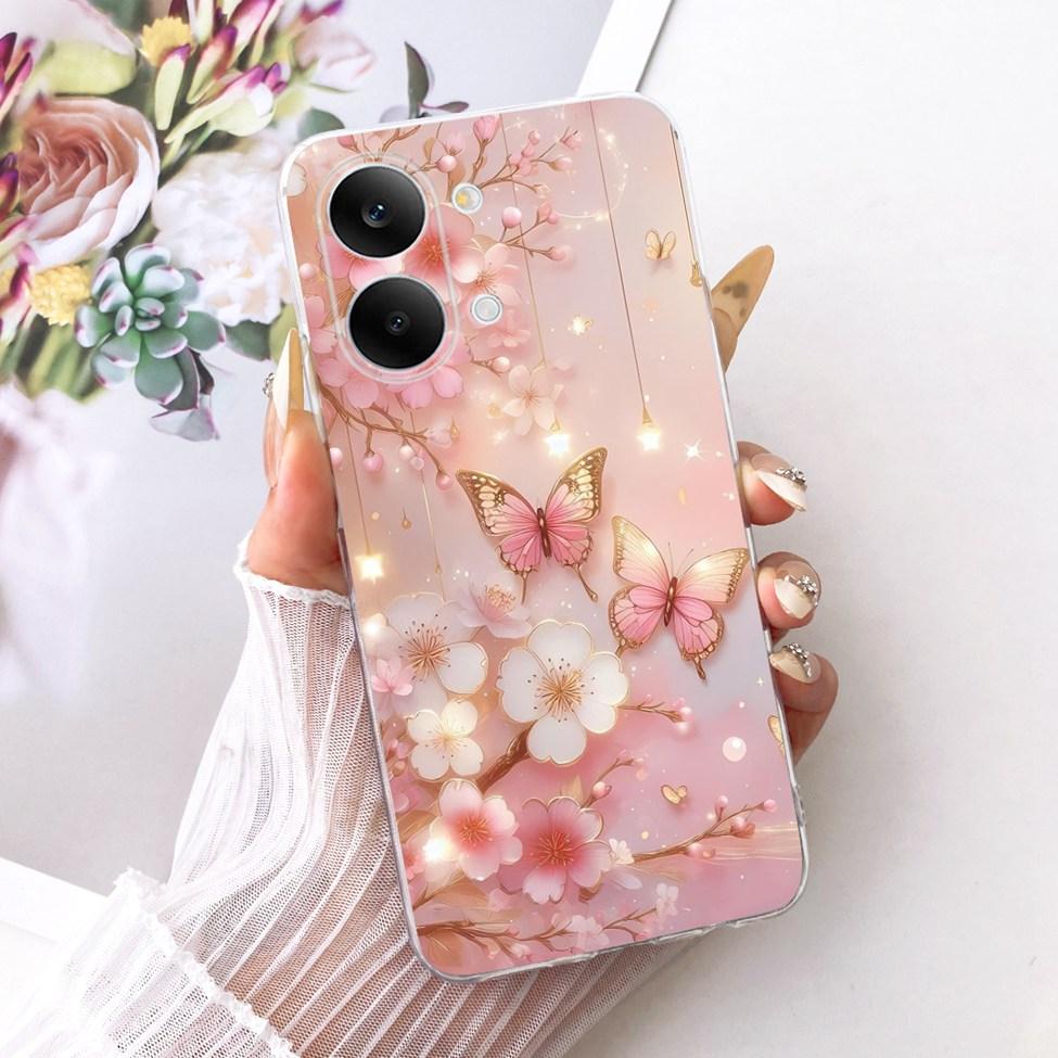 Case For Xiaomi Poco X8 Pro Max Cover Transparent Fashion Butterfly Cute Cat Cool Painted Soft Phone Casing 2602BPC18G