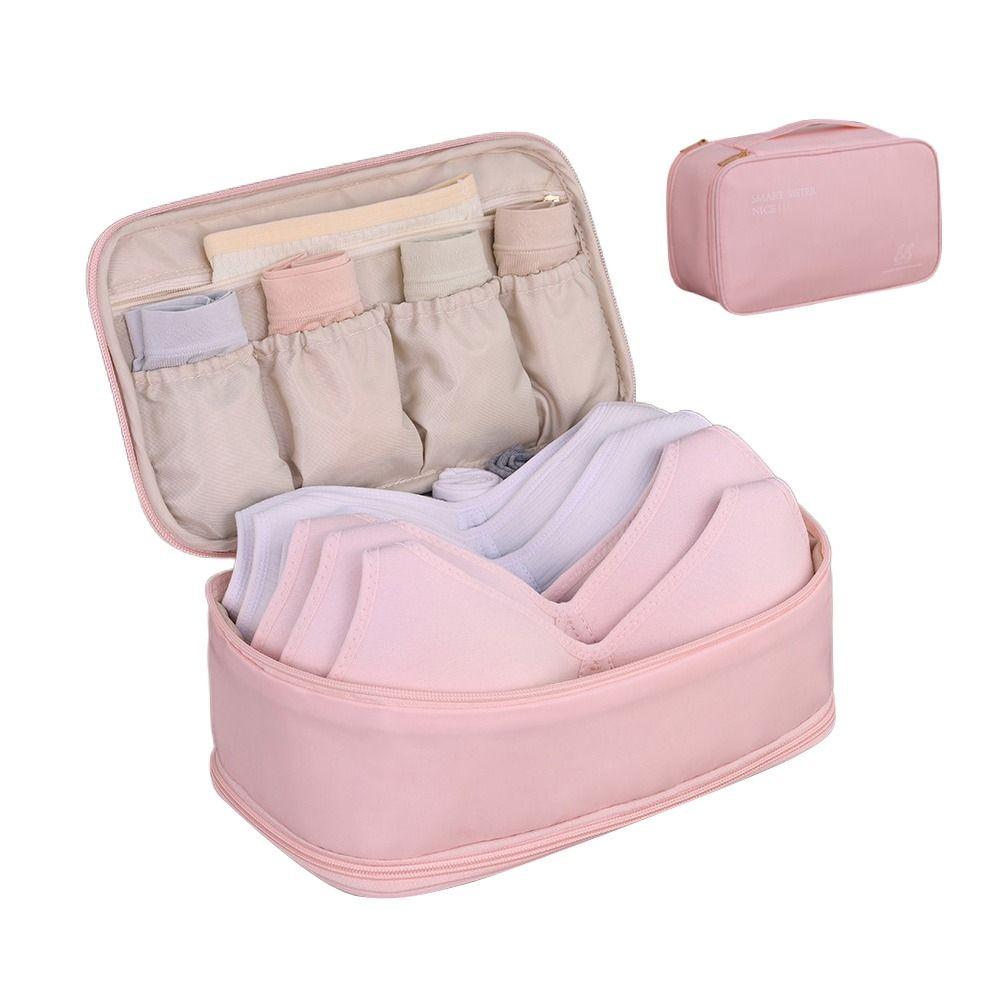 

Водонепроницаемый дорожный органайзер для бюстгальтеров, большая вместимость, сумка для упаковки носков, новая сумка для хранения нижнего белья розовый