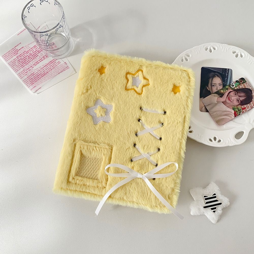 Ballet-Style Photocard Holder Plush Photo Card Binder 10 Pages Picture Storage Collect Book