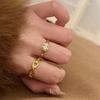 Korean Style Water Drop Diamond Ring - Elegant Luxury Design
