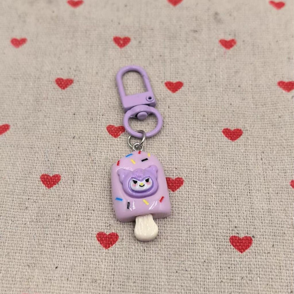 Cute Cartoon Ice Cream Keychain Pendant: Funny Bag Accessory & Gift for Students and Couples
