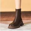 Small Martin Boots Women's British Style 2025 New Spring and Autumn Single Boots Summer Thin Boots Thick-soled Leather Short Boots
