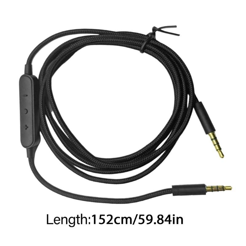 Quality Audios Cable with Microphones for G433 G233 GPRO X Headsets 3.5mm Wire Braide Design with Inline Controls