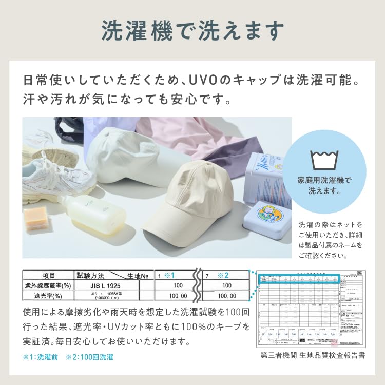 [World Party] UVO Cap, Black, Women's, UV Protection, 100% UV Protection, Prevents the Back of the Neck from Burning, Heat Protection, Wide Brim,