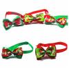 1 Pcs New Red And Green Christmas Collection Pet Bowtie Handmade Jewelry Collar Cat And Dog Cute Bowtie Pet Accessories