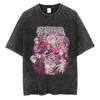 Plus Size Cotton Men Streetwear Cotton Unisex Oversized Tops Tees Anime Print Vintage Washed Tshirt Summer Short Sleeve T Shirt