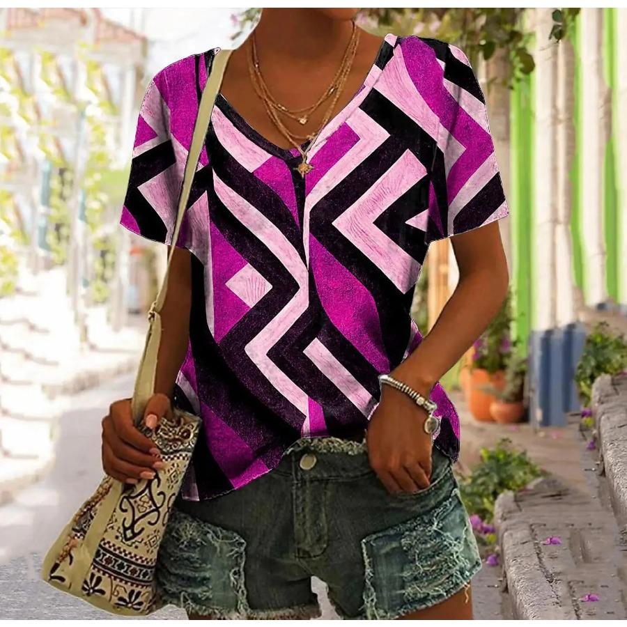 Винтажная лоскутная женская футболка — фото 10