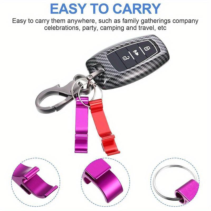 Single Creative Personalized Beer Bottle Opener Keychain | Rectangular Multi-Functional Tool, Multi-Color Available, Portable