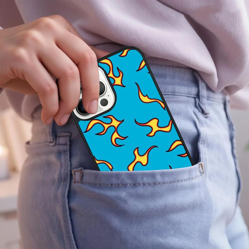 Fashion Flame Pattern Phone Case For iPhone 17 Air 15 16e 14 13 Pro Max Coque 12 11 Pro Max PLUS cover