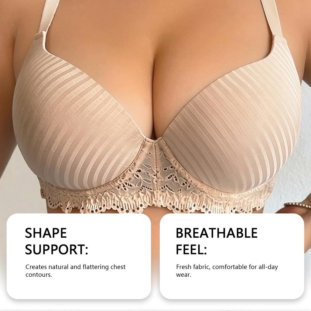 Zeriluna Deep V Push-up bra Soft, skin-friendly, and breathable V Neckline fits the body shape, fashionable push-up underwear