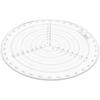 DOITOOL Circular Ruler, Circle Ruler Template, Center Finder, Protractor Tool for Lathe Work, Woodworking, and Crafts, 300mm Diameter, for Wood Turner