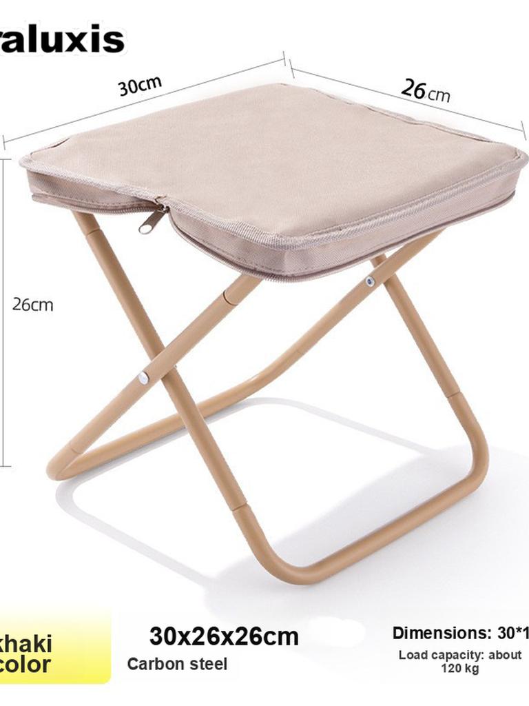 Ultraleichter Karbonstahl Klappstuhl Rucksackstuhl Camping Angelhocker Mini Taschensitz mit Kissen