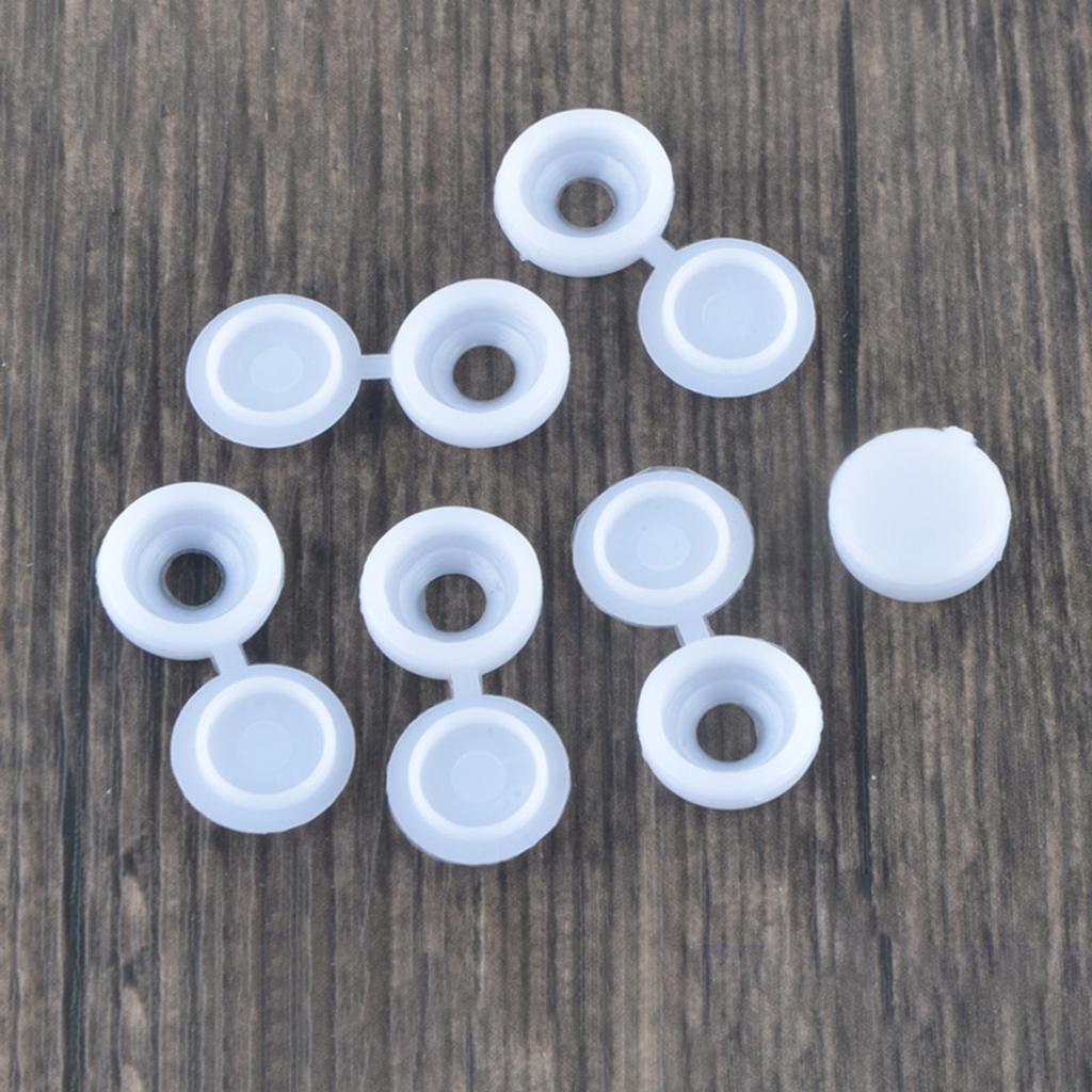 36 Stück M6 Schraube Dekorkappen Klappbare Schnappverschluss-Hardware Schraubenabdeckung für Schrankmöbel