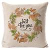 New Autumn Thanksgiving Cushion Cover Home Sofa Decoration Printed Linen Harvest Festival Cushion Cover