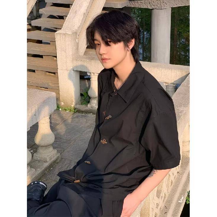 Flip Collar Short Sleeved Polo Shirt Men'S Trendy Brand Summer T-Shirt Korean Version Slim Fit Trend Versatile T-Shirt Top