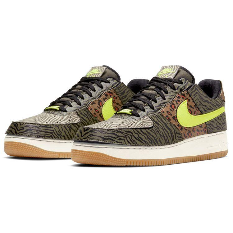 Nike Air Force 1/1 Animal Print Unisex Sneakers Green Medium-Olive Rattan DM5329-200