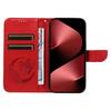 For Huawei Pura 80 Pro+/Huawei Pura 80 Pro Case Butterfly Pattern PU Leather Folio Flip Phone Cover -  Red