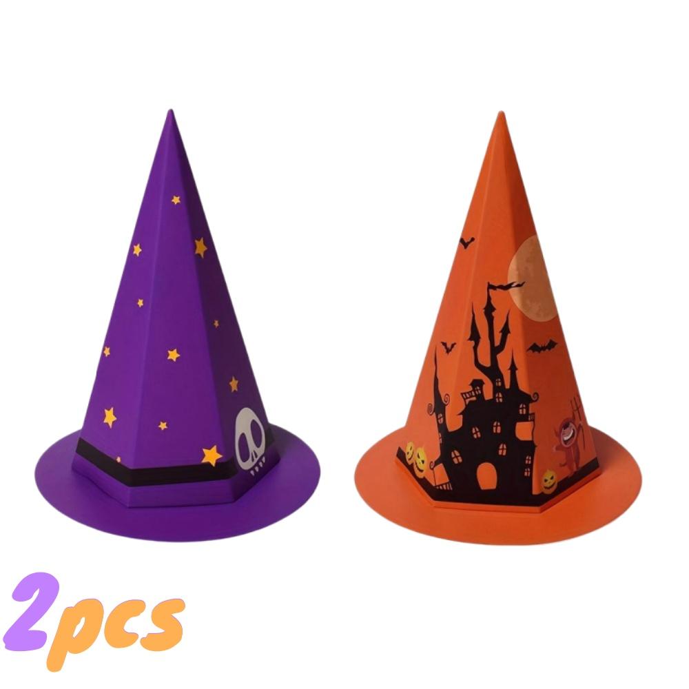 1/20pcs Halloween Hat-shaped Candy Box Ghost Witch Trick or Treat Box Set Party Favors Decor Holiday Gifts Packaging Supplies
