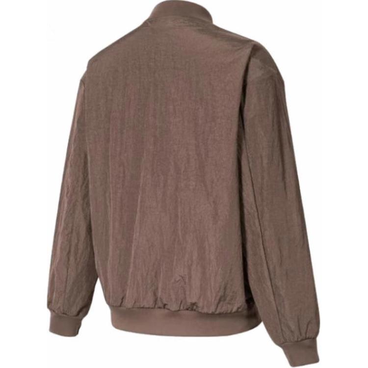 Adidas Comfortable Simple Versatile Workwear Long Sleeve Jacket Men Jackets Brown IY1503