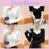 French Style Sleeveless V Neck T Shirt With Embroidery For Women Casual Wear